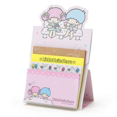 日本Sanrio正品LittleTwinStars小雙星 便簽本留言紙N次貼(4種)