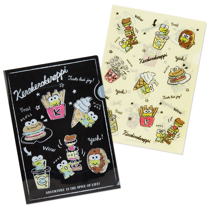 日本Sanrio正品Keroppi大眼蛙 文具A4快勞夾文件夾File(快餐)
