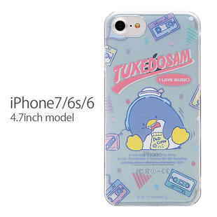 日本Sanrio正品Tuxedo Sam企鵝 透明iphone7手機套保護殼(卡式帶)