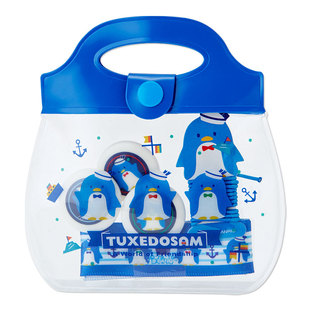 日本Sanrio正品Tuxedo Sam企鵝 頭飾髮飾髮圈髮繩DIY套裝