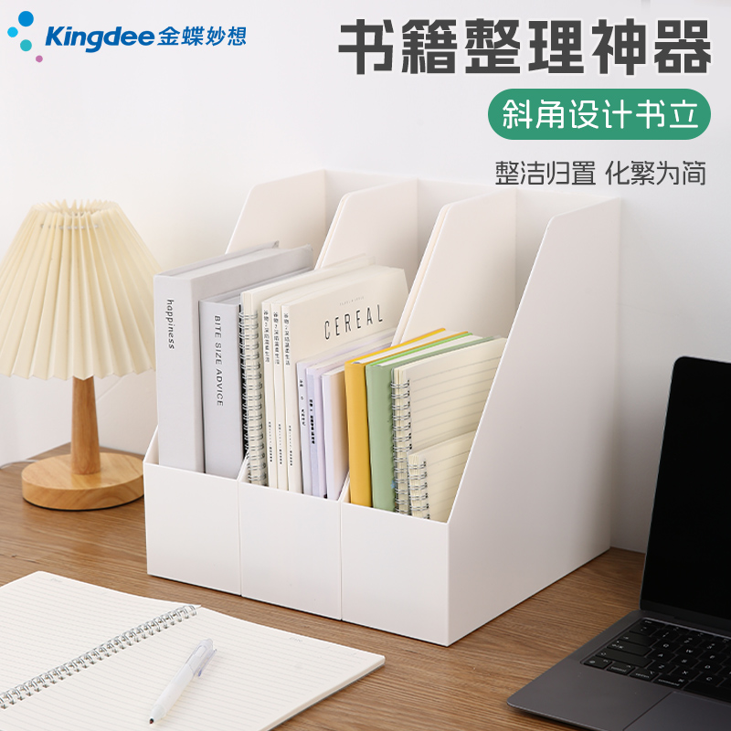 Kingdee金蝶桌面文件框书立架 办公室桌面多层资料架子网状镂空文件架/文件栏 单组1个白色 WJGL5106