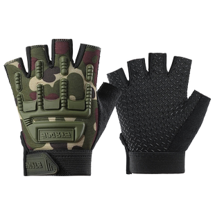 儿童战术半指手套男运动骑行薄款防护防摔防滑平衡车滑板车单杠女