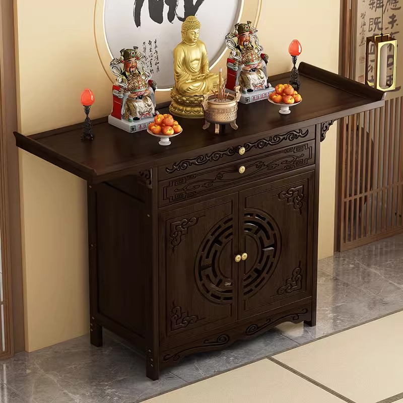 供桌新中式立柜现代家用香案神台观音菩萨佛像供奉柜子财神爷佛龛