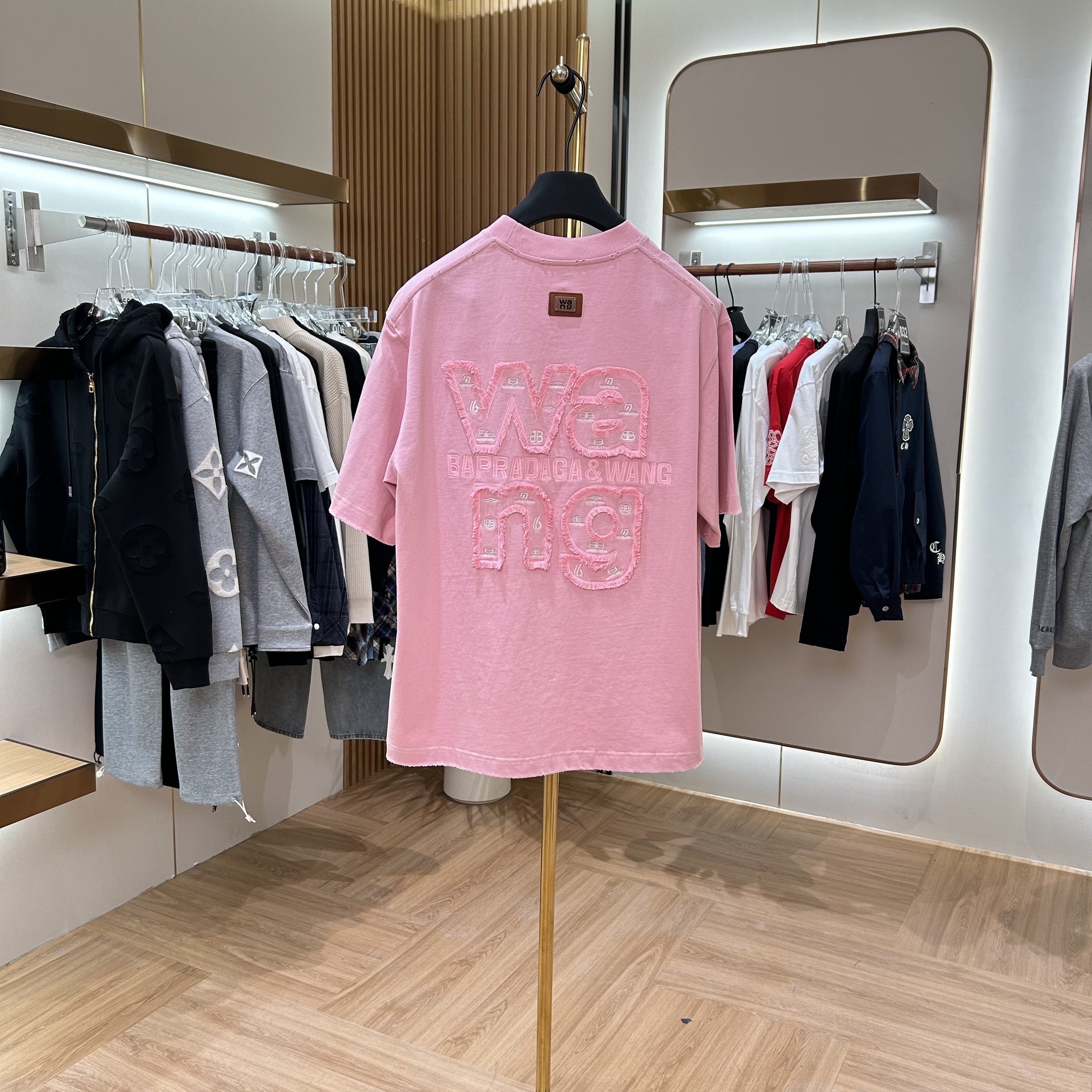 高级感男装短袖网红洋气炸街奢潮半袖重工重磅上衣设计款小众轻奢