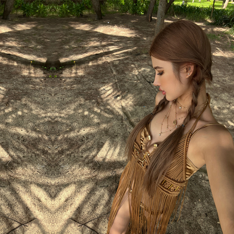 新款波西米亚性感比基尼泳衣沙滩海边度假游泳装