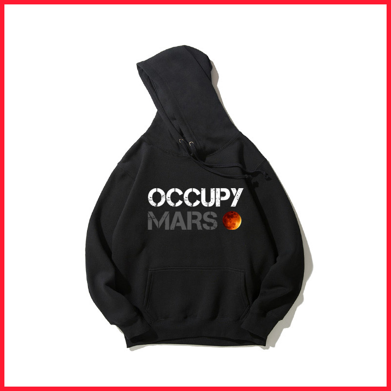 马斯克Occupy Mars占领火星同款连帽卫衣长袖外套SpaceX周边衣服