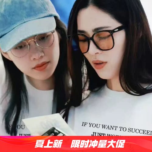 orm邝玲玲同款简约字母短袖t恤女夏季体恤宽松休闲半袖纯棉上衣服