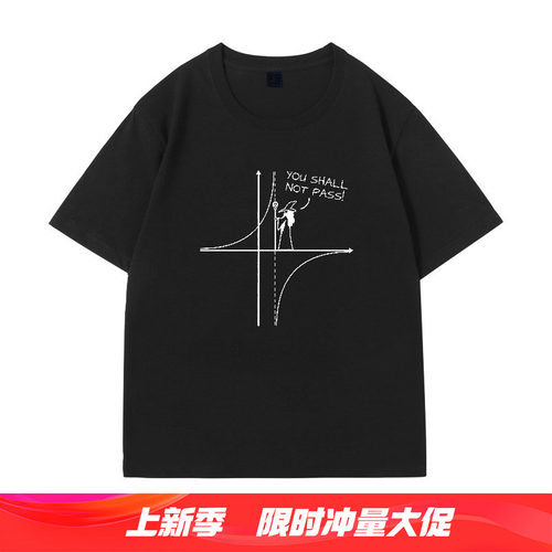 指环王魔戒巫师甘道夫you shall not pass趣味几何数学短袖t恤衫