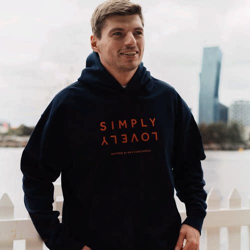 F1 维斯塔潘同款SIMPLY LOVELY连帽卫衣秋冬长袖外套男女赛车衣服
