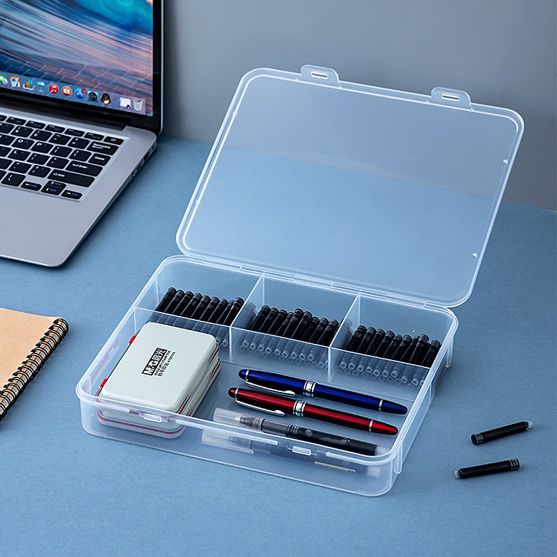 墨囊收纳盒钢笔盒子文具整理盒学习用品橡皮铅笔塑料盒空芯收集盒