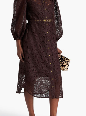 ZIMMERMANN正品代购过季款公主肩老钱风精致蕾丝气质连衣裙70405