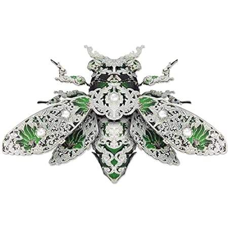 Piececool Metal 3D Puzzles for Adults， Cicada 3D Model Bu