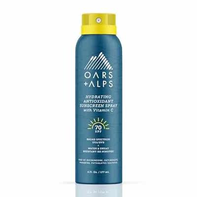 oars+ alps hydrating spf 50 sunscreen spray， infus