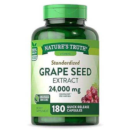 Grape Seed Extract 24，000mg | 180 Capsules | Standardized