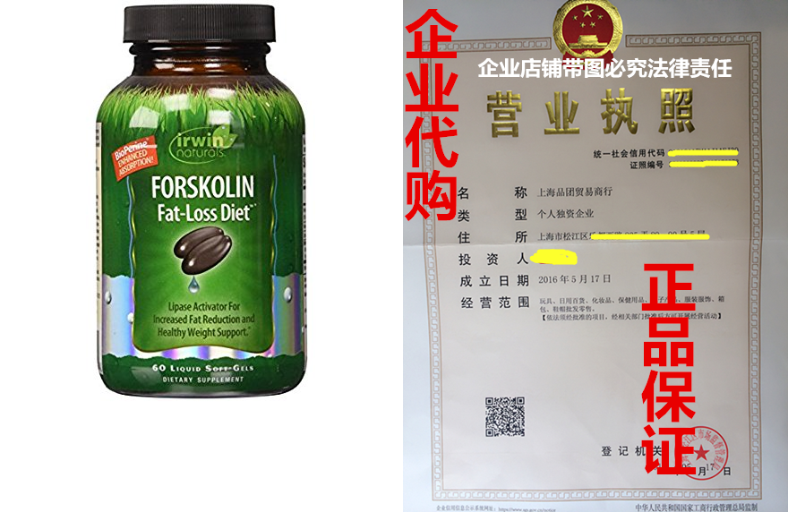 Irwin Naturals Forskolin Fat Loss Diet Supplement, 60 Count