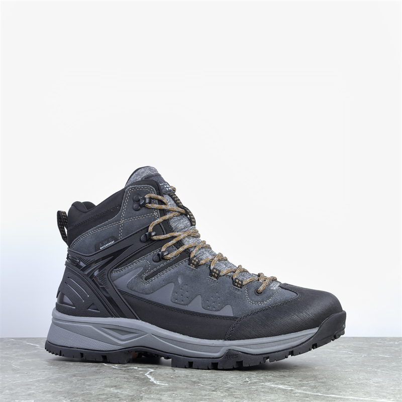 出芬兰单真皮户外徒步鞋全防水中帮休闲鞋耐磨防滑厚底登山鞋男鞋