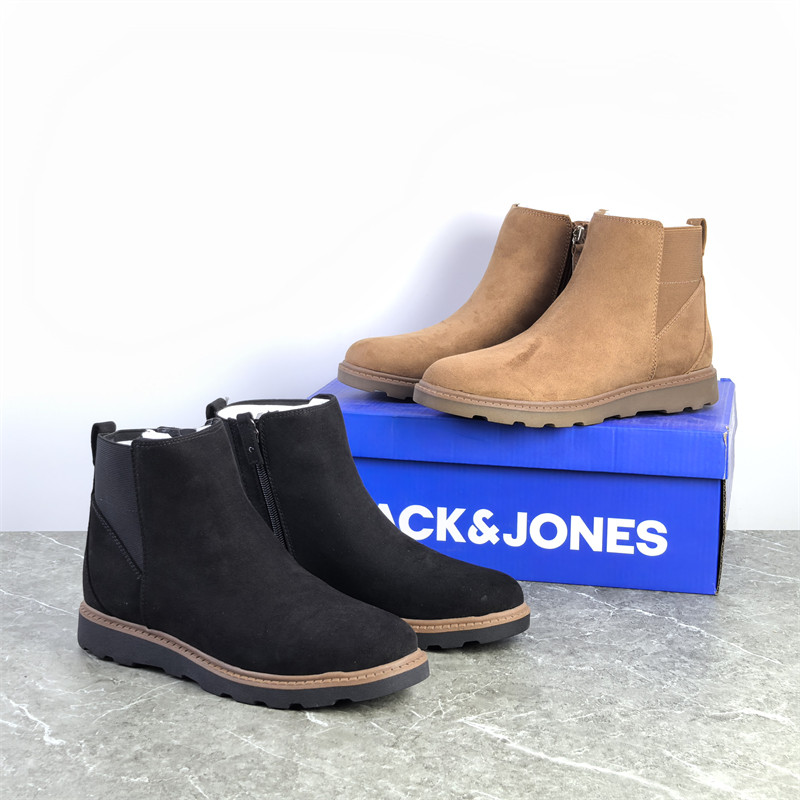 出英国单时尚马丁靴女绒面百搭休闲鞋耐磨防滑侧拉链切尔西靴