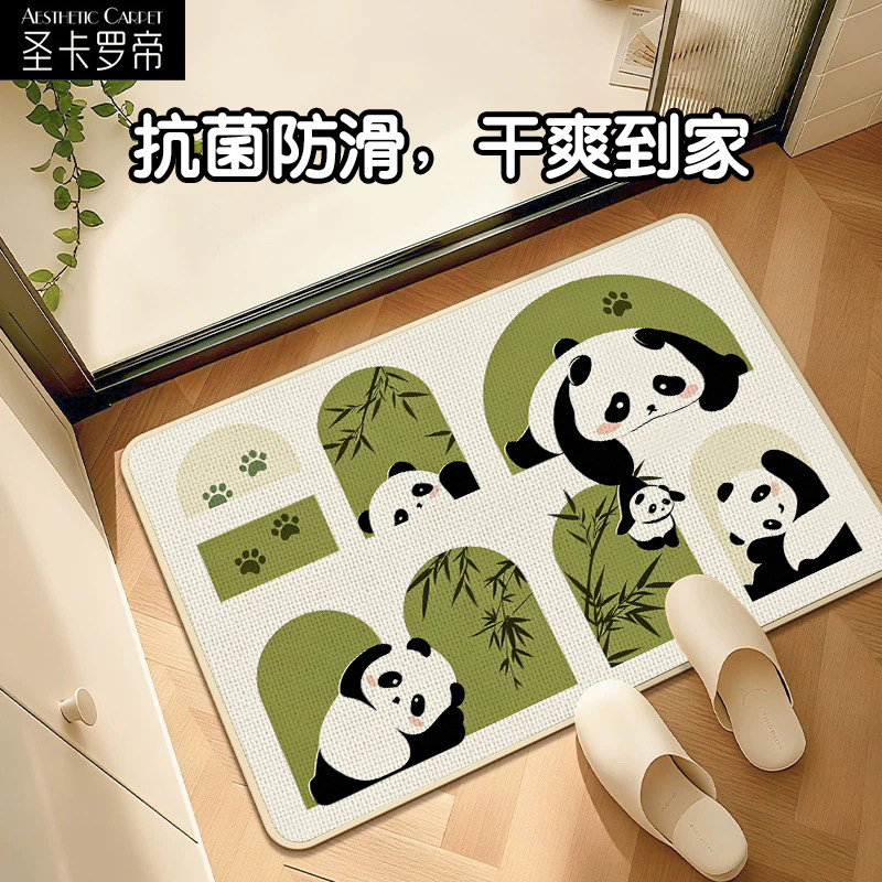 卡通可爱动物宠物垫子家用仿亚麻