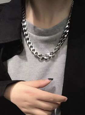 欧美风古巴项链饰品 吊坠嘻哈NK链男款时尚潮流饰品女hiphop百搭