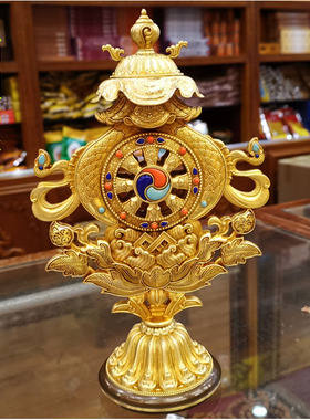 台湾精工全纯铜八吉祥组合摆件