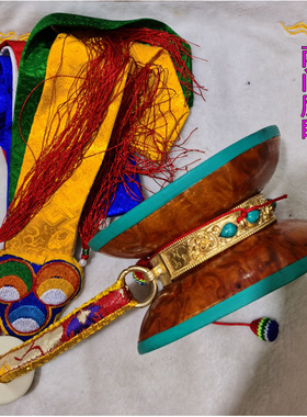 尼泊尔手工桑旦木金腰带断法鼓