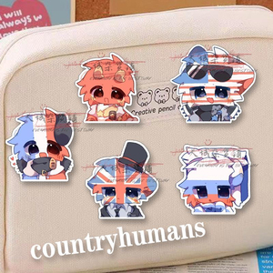 ch国拟胸针书包挂件笔袋装饰五常胸针瓷俄美瓷英法周边森系超萌