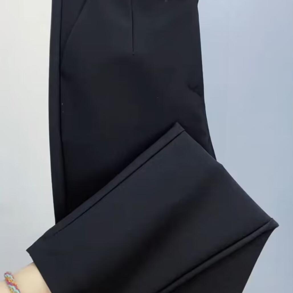 高腰简约百搭长裤时尚休闲裤