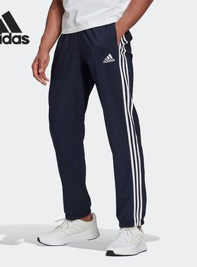 Adidas阿迪达斯M 3S WV E PT男子经典三条纹运动休闲长裤 GK8983
