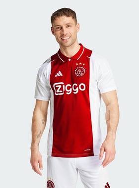 Adidas阿迪达斯AJAX H JSY男子球迷版足球运动翻领短袖T恤 IT6168