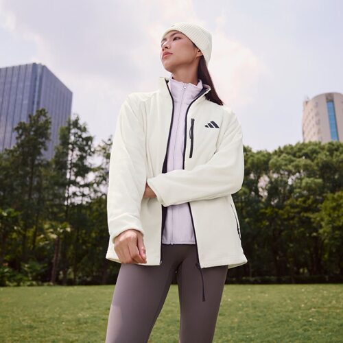 阿迪达斯男女保暖抓绒运动夹克