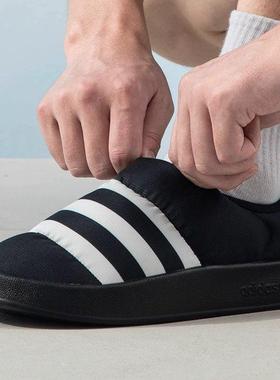 Adidas阿迪达斯PUFFYLETTE冬保暖一脚蹬休闲运动鞋GY4559 GY1593