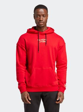 Adidas阿迪达斯MUFC CN HOOD男子运动休闲连帽卫衣套头衫 HT1992