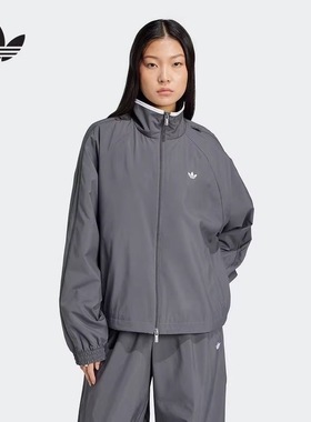 Adidas阿迪达斯WOVEN TT ZIP三叶草女保暖立领运动夹克外套JY8879