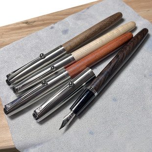 胖叔钢笔 金豪51A 小明尖 钢尖笔墨水笔木杆虎纹木商务送礼学生