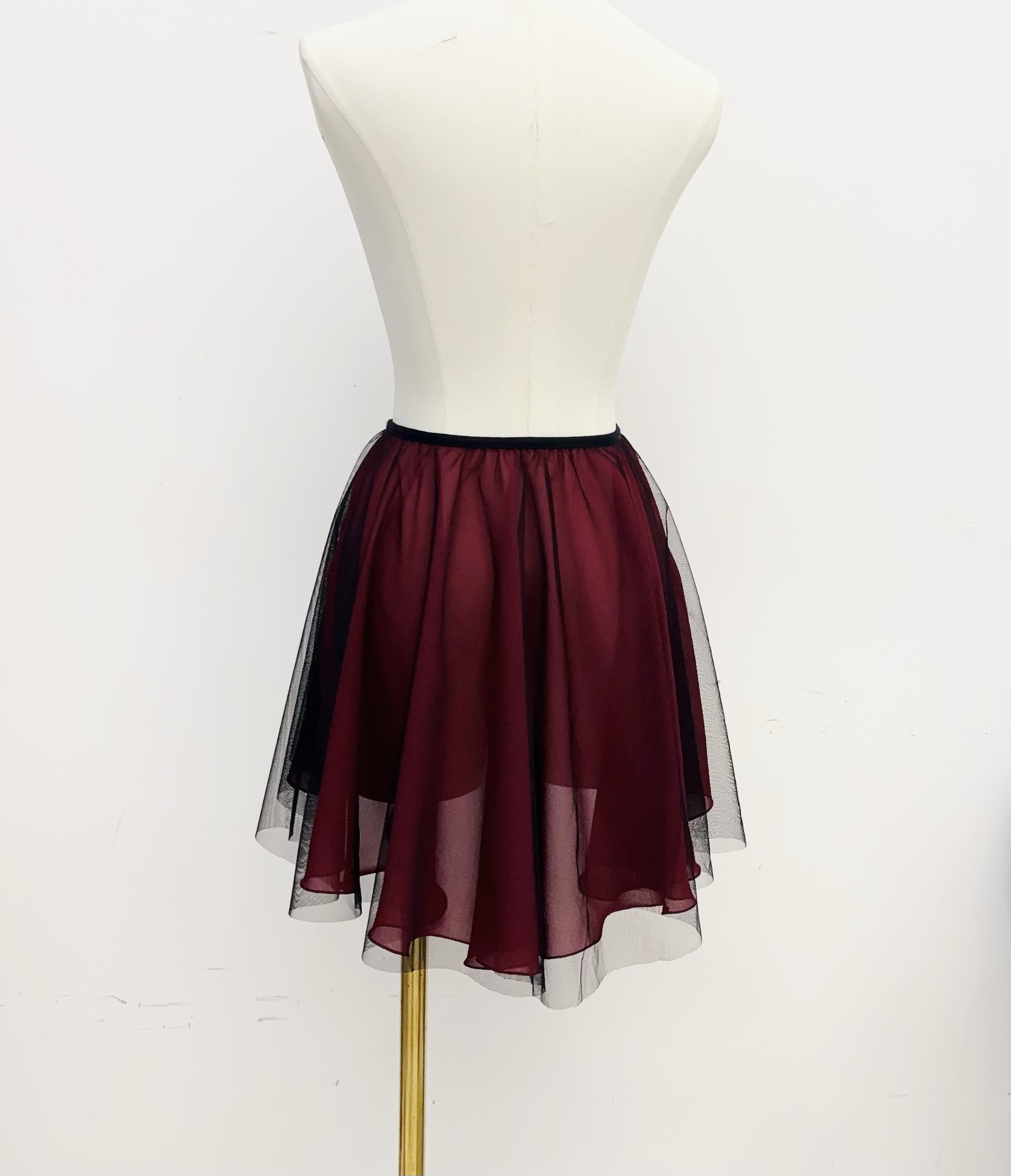 芭蕾定制圣诞风舞蹈裙双层大摆演出360排练裙松紧带tutu半身纱裙