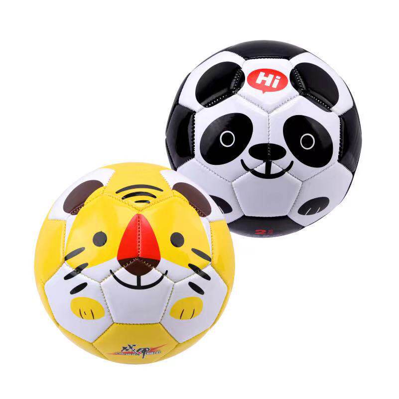 战甲ZJ6052足球2号PVC机缝橡胶内胆足球小老虎小熊猫卡通幼儿足球