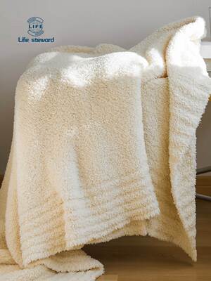 纯色针织半边绒软绵绵毯子沙发毯家居软装autumn blanket home