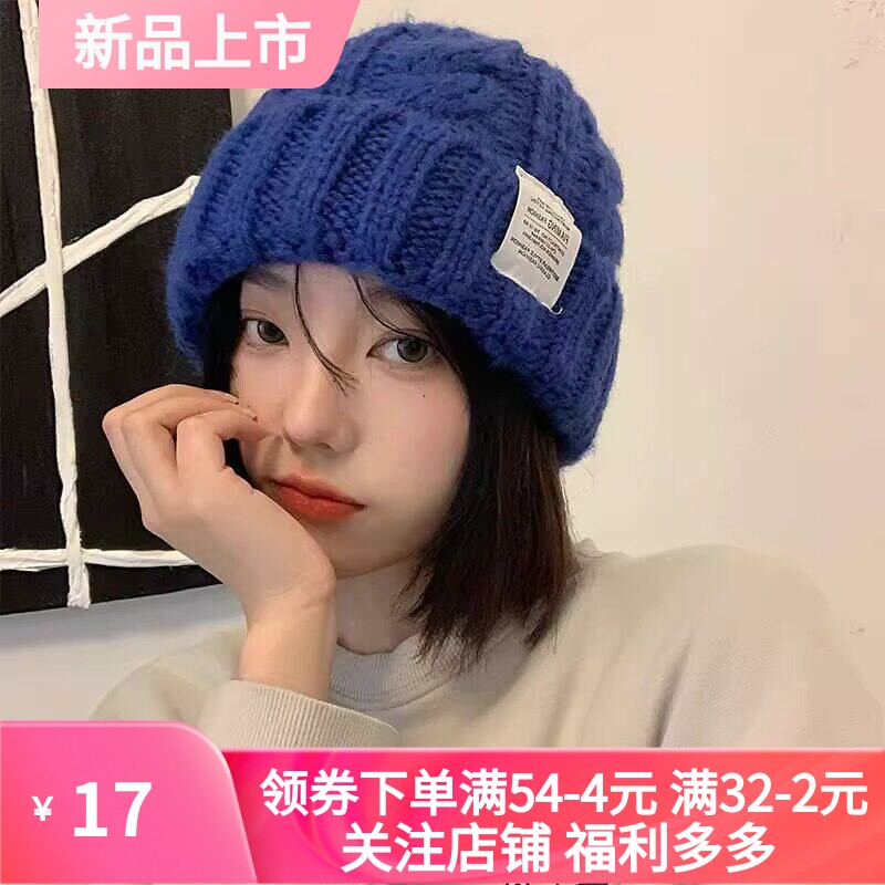 秋冬时尚针织帽女款韩版时尚麻花毛线帽保暖护耳多色可选休闲