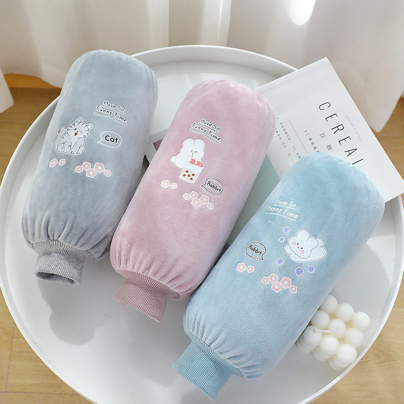 袖套女秋冬洋气羽绒服专用套袖新款办公室上班工作防脏护袖头耐脏