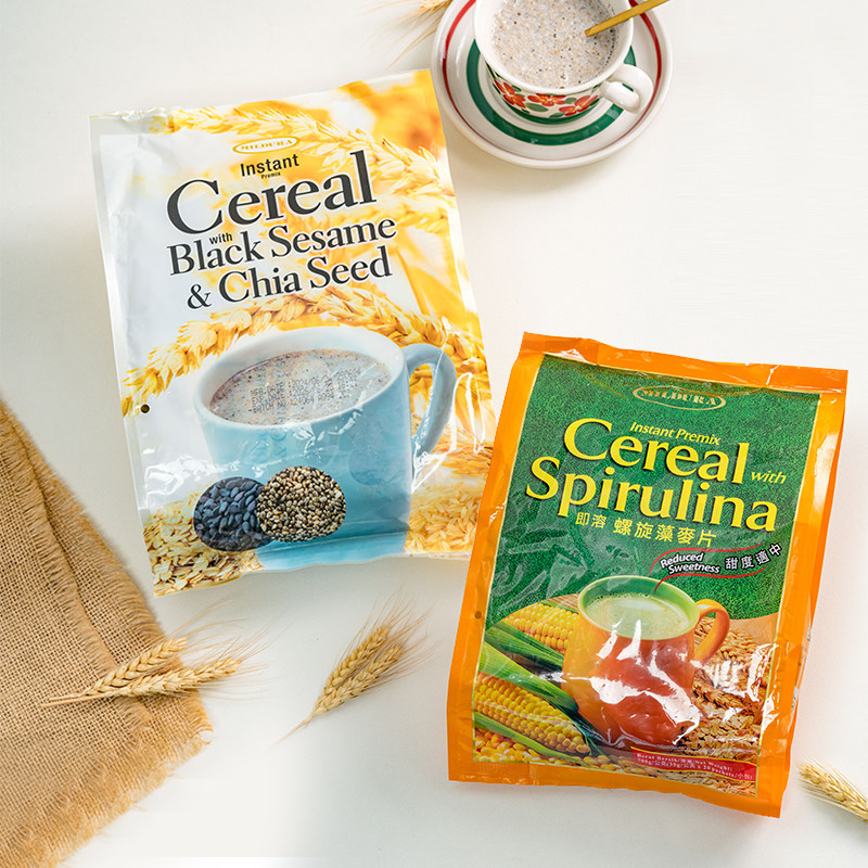 科士威米杜拉速溶螺旋藻麦片/芝麻奇亚籽麦片袋装早餐谷物冲饮,咖啡/麦片/冲饮,多谷物麦片,淘宝优惠券,粉丝福利购,淘宝优惠卷
