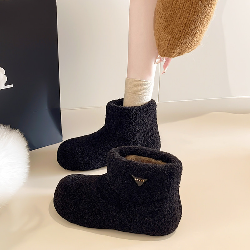 雪地靴女加绒加厚2025冬季新款内增高黑色羊羔毛毛鞋保暖勃肯棉鞋,女鞋,时尚雪地靴,淘宝优惠券,粉丝福利购,淘宝优惠卷