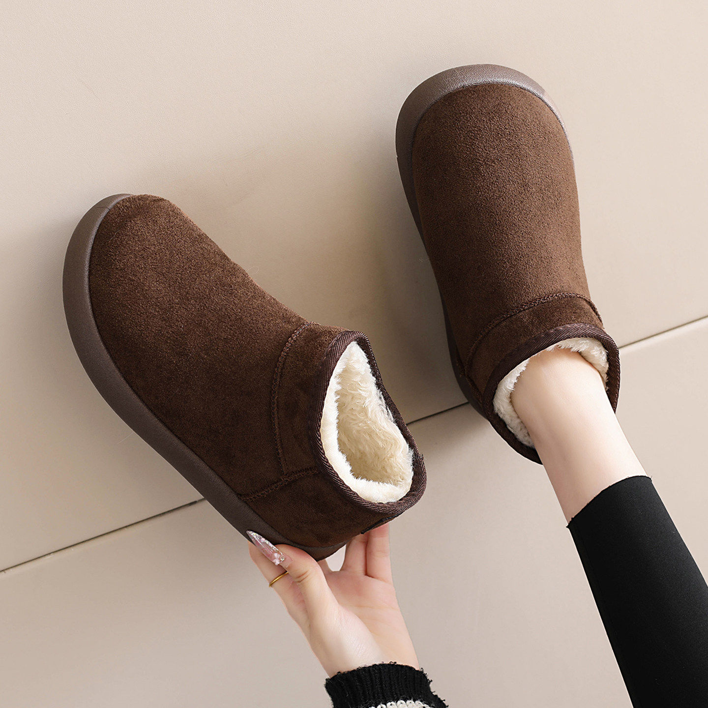 老北京布鞋女冬季加绒2025新款保暖舒适孕妇防滑软底一脚蹬棉鞋女,女鞋,棉鞋,淘宝优惠券,粉丝福利购,淘宝优惠卷