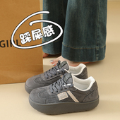 踩屎感厚底运动鞋 休闲鞋 女2026新款 女鞋 春季 34码 不累脚软底德训鞋