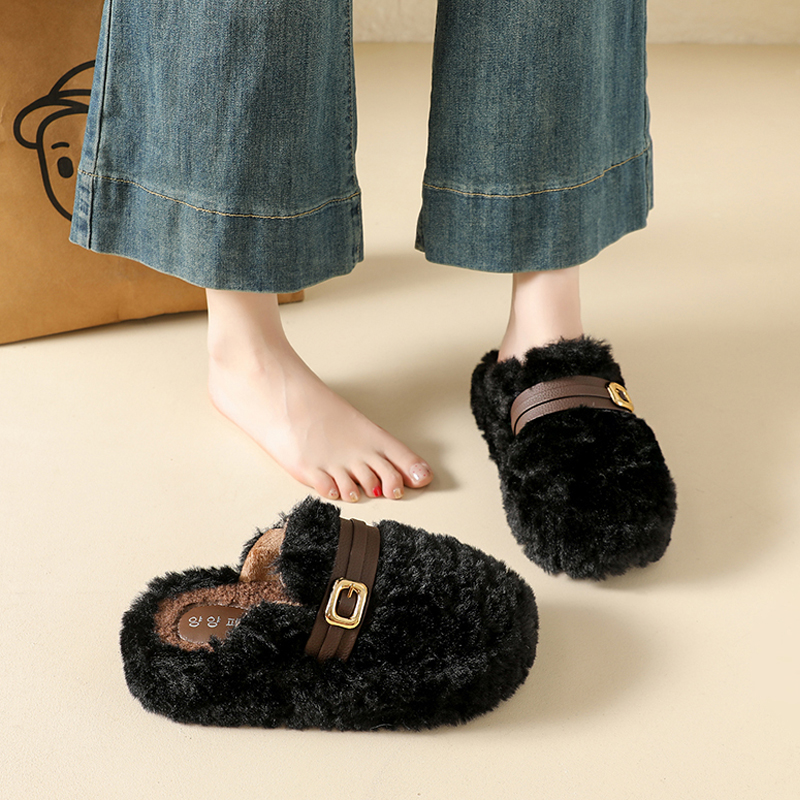 【爆款推荐】毛毛拖鞋女休闲百搭