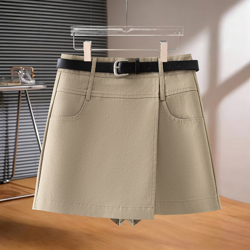 夏季高腰显瘦A字裙裤小个子