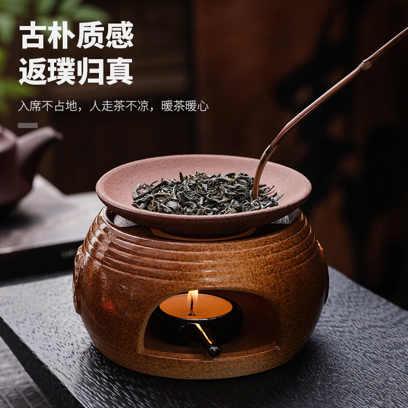 陶瓷香薰炉蜡烛加热可干烧提香烤茶炉复古高端家用室内熏香精油灯