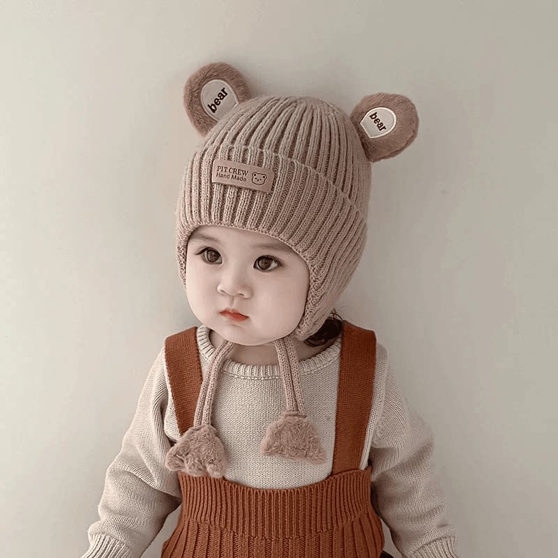 宝宝帽子婴儿秋冬季男女童可爱超萌男孩保暖儿童护耳帽
