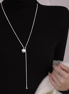 小姐姐珠珠长款毛衣链2025新款爆款轻奢气质时尚小众项链女配饰