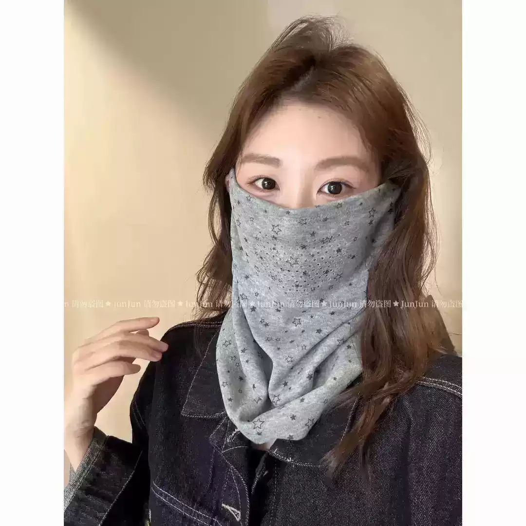 星星绒透气耳挂保暖面罩女户外