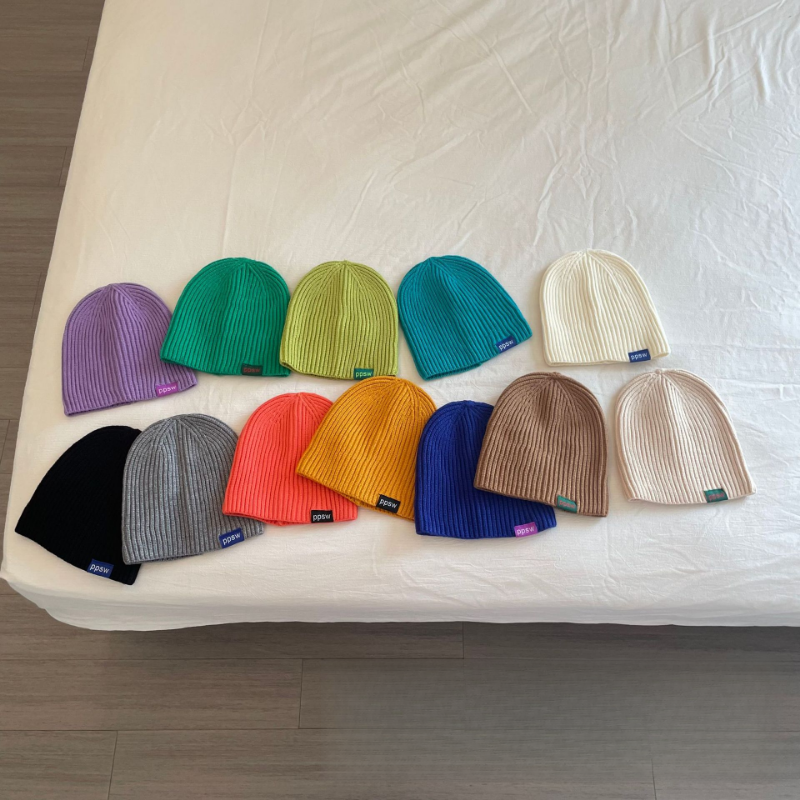 ins韩国儿童帽子春秋女童毛线帽宝宝小童针织帽男童保暖护耳帽潮